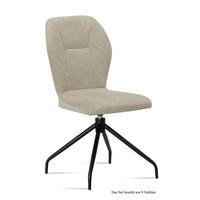 ESSZIMMERSTUHL drehbar (8er-Set) Dorene 51x92x60 Schwarz/Natur - Schwarz/Naturfarben, Kunststoff (60/92/51cm) - 58aufmkessel