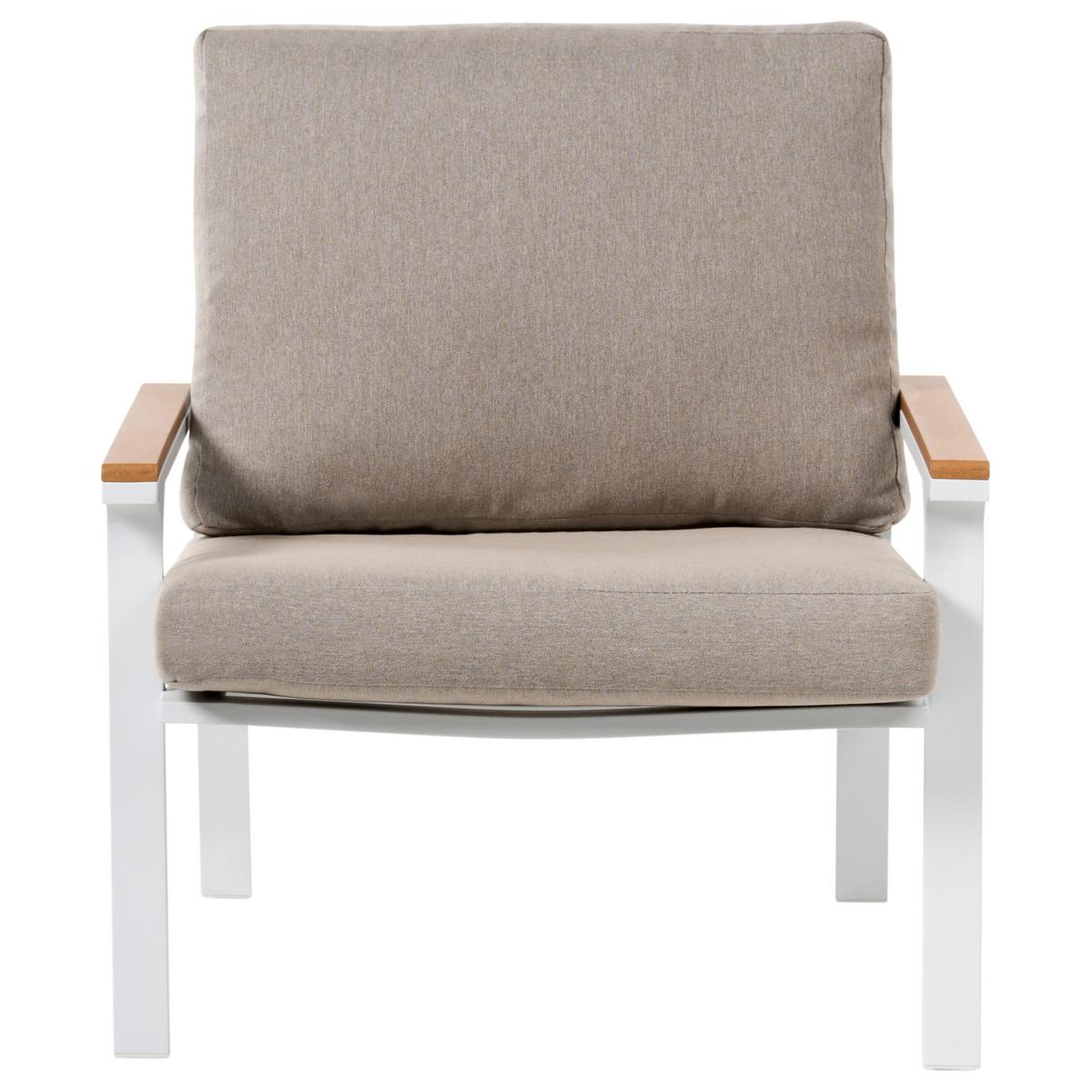 LOUNGE-SET mit Tisch 4-Sitzer Taupe Orero - Hellbraun/Beige, Metall - Beliani