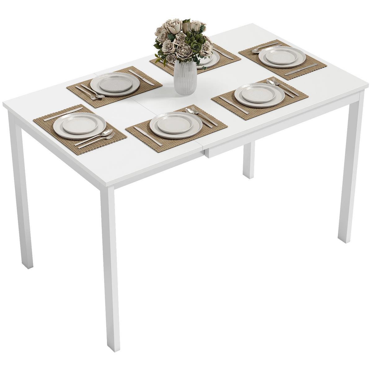 ESSTISCH Vryvan 120/70/74 cm - Weiß, Holz (120/70/74cm) - ZMH