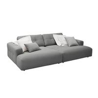 BIG SOFA MIKA Anthrazit Cord - Anthrazit/Schwarz, Kunststoff/Textil (300/86/167cm) - KAWOLA