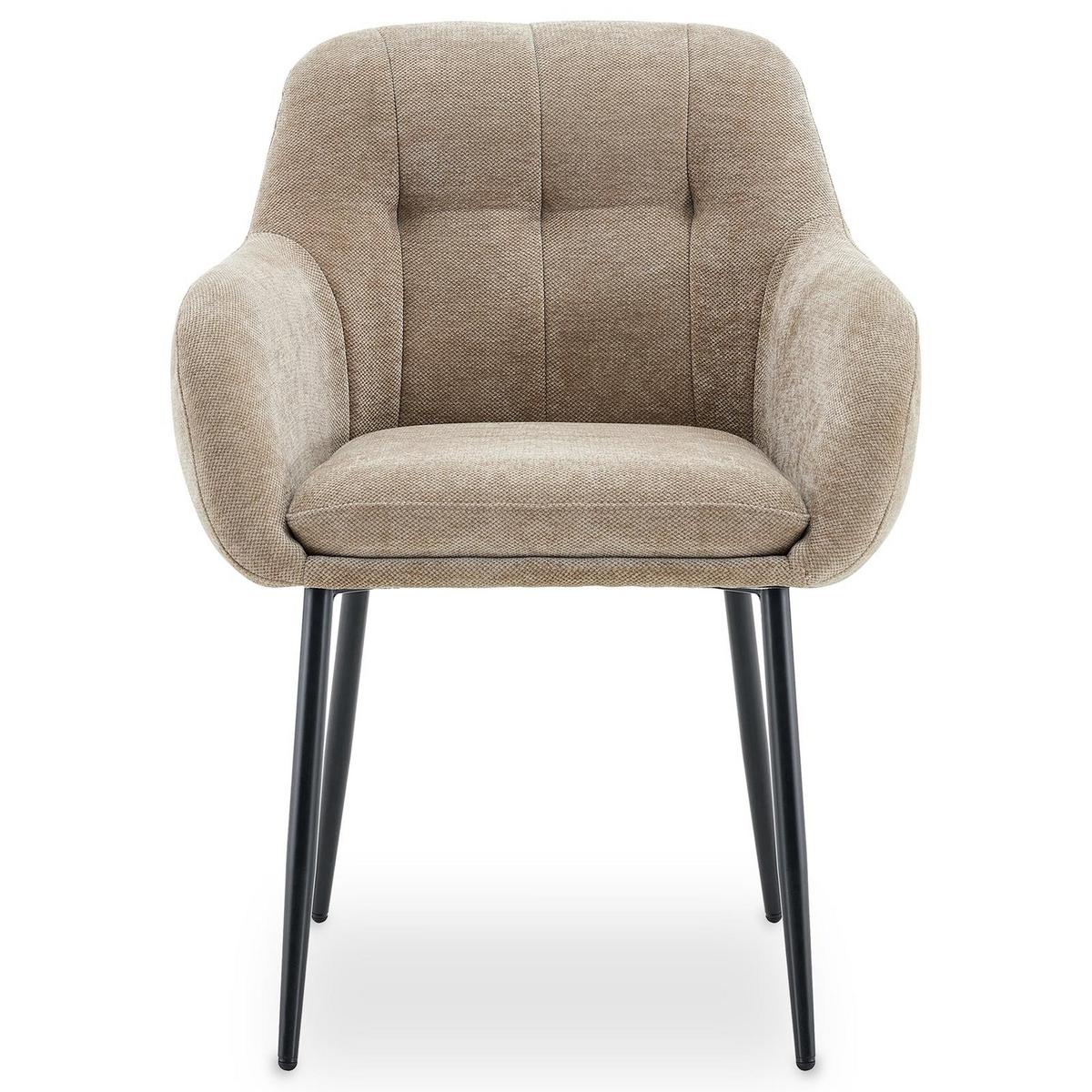 ESSZIMMERSTÜHLE SOMA 2er-Set hellbraun - Hellbraun, Textil (64/83/68cm) - IDIMEX