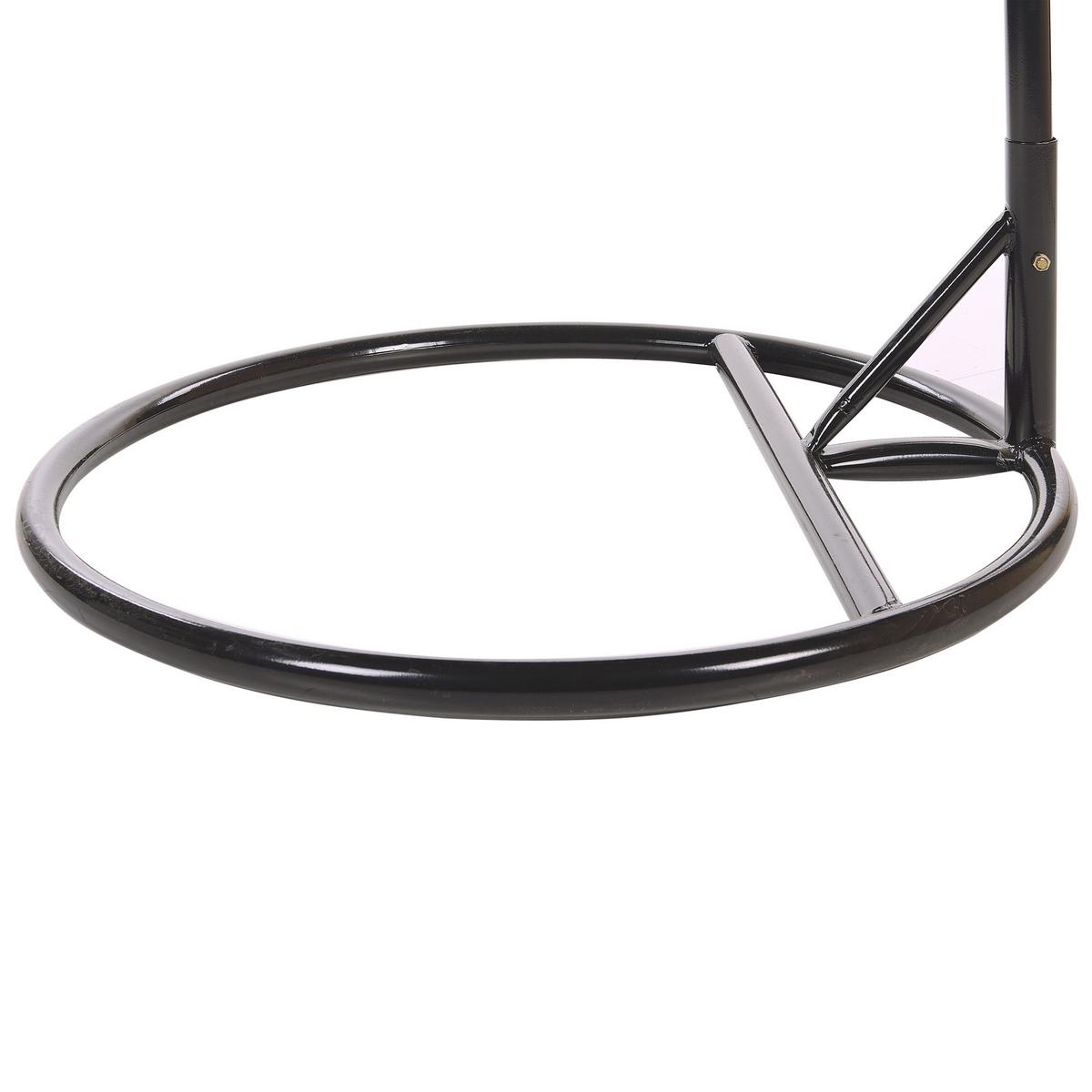 GESTELL für Hängesessel Stahl schwarz Stan - Schwarz, Metall (97/199/97cm) - Beliani