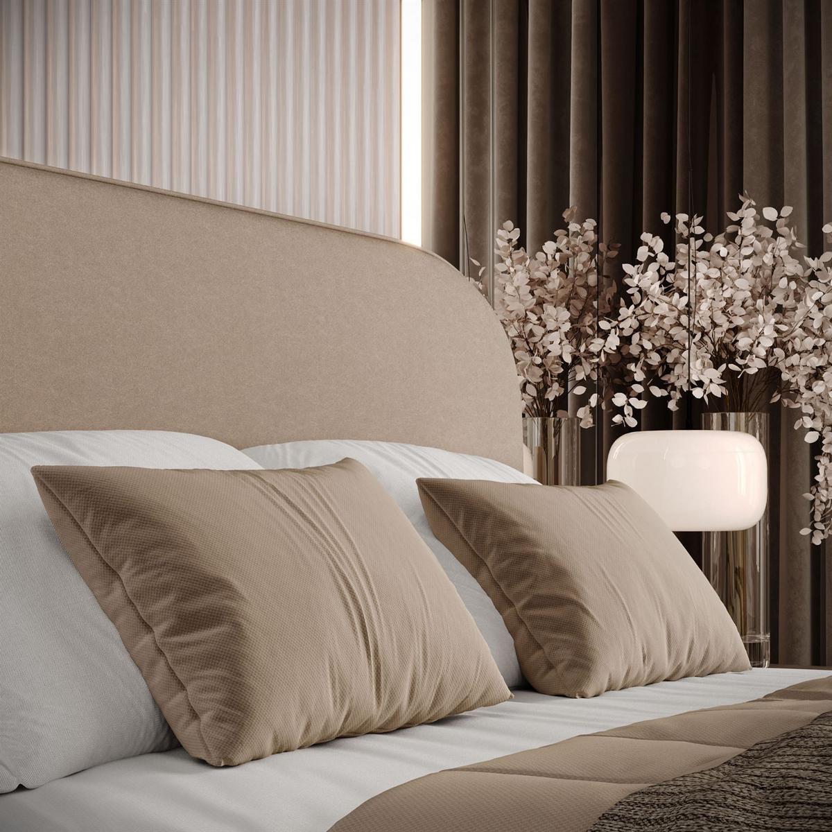 POLSTERBETT OLIMPIA mit Bettkasten 160x200, Castel 15 - Beige, Textil (160/200cm) - Lookway