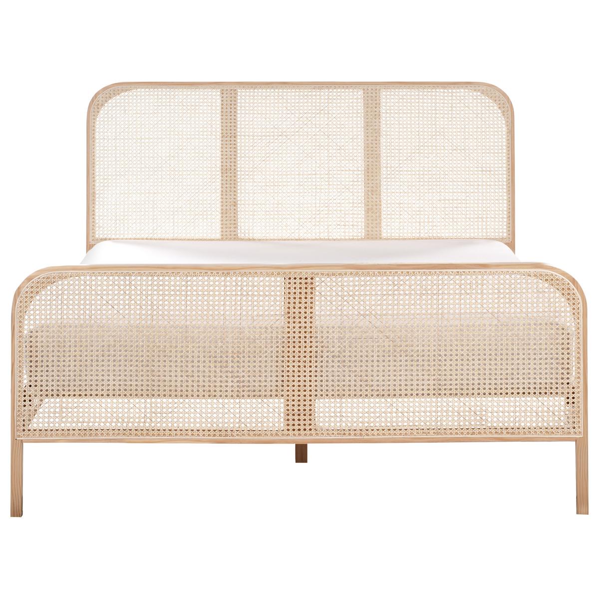 BETT mit Lattenrost 160/200 cm Kiefernholz Hellbraun Gonfaron - Hellbraun, Holz (160/200cm) - Beliani
