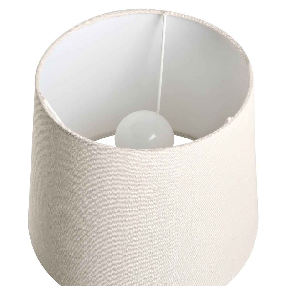 TISCHLAMPE Keramik Hellbeige Aguan - Beige, Keramik (25/25/44cm) - Beliani