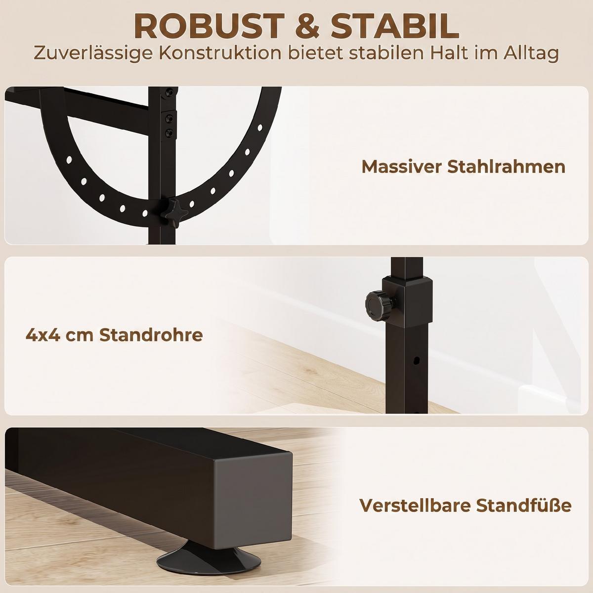 ZEICHENTISCH Spanplatte Stahl Schwarz - Schwarz, Holzwerkstoff/Metall (90/60/90cm) - HOMCOM