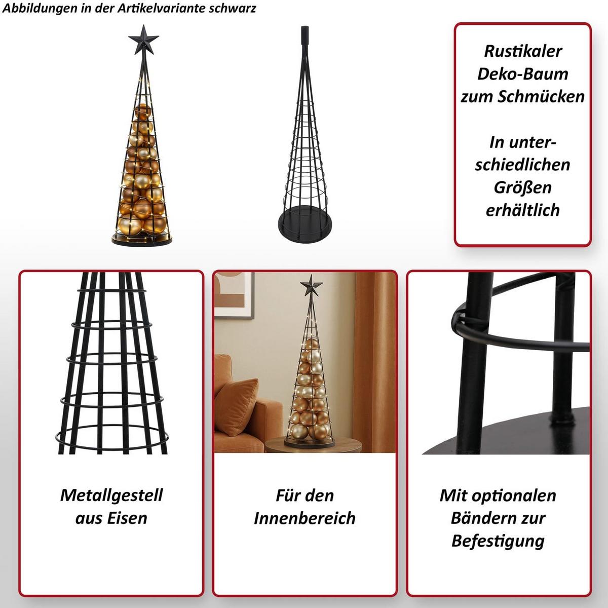 DEKO-BAUM Silber - Silberfarben, Metall (25/90cm) - MCW