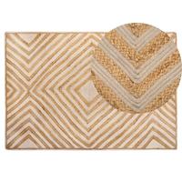 KURZFLOR-TEPPICH Pirli 200/140 cm - Beige, Textil (140/200cm) - Beliani