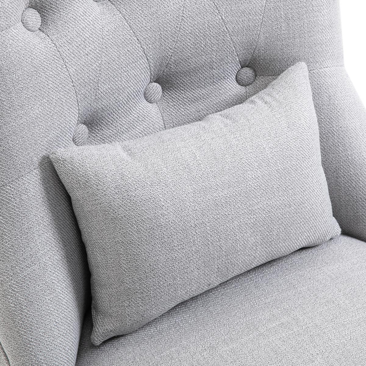 RELAXSESSEL, Sessel, Erhöhte Füße, Grau - Grau, Textil (69/77/52.5cm) - HOMCOM