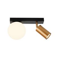 DECKENSTRAHLER Tryzork 25/13/17.5 cm - Schwarz, Metall (25/13/17.5cm) - ZMH