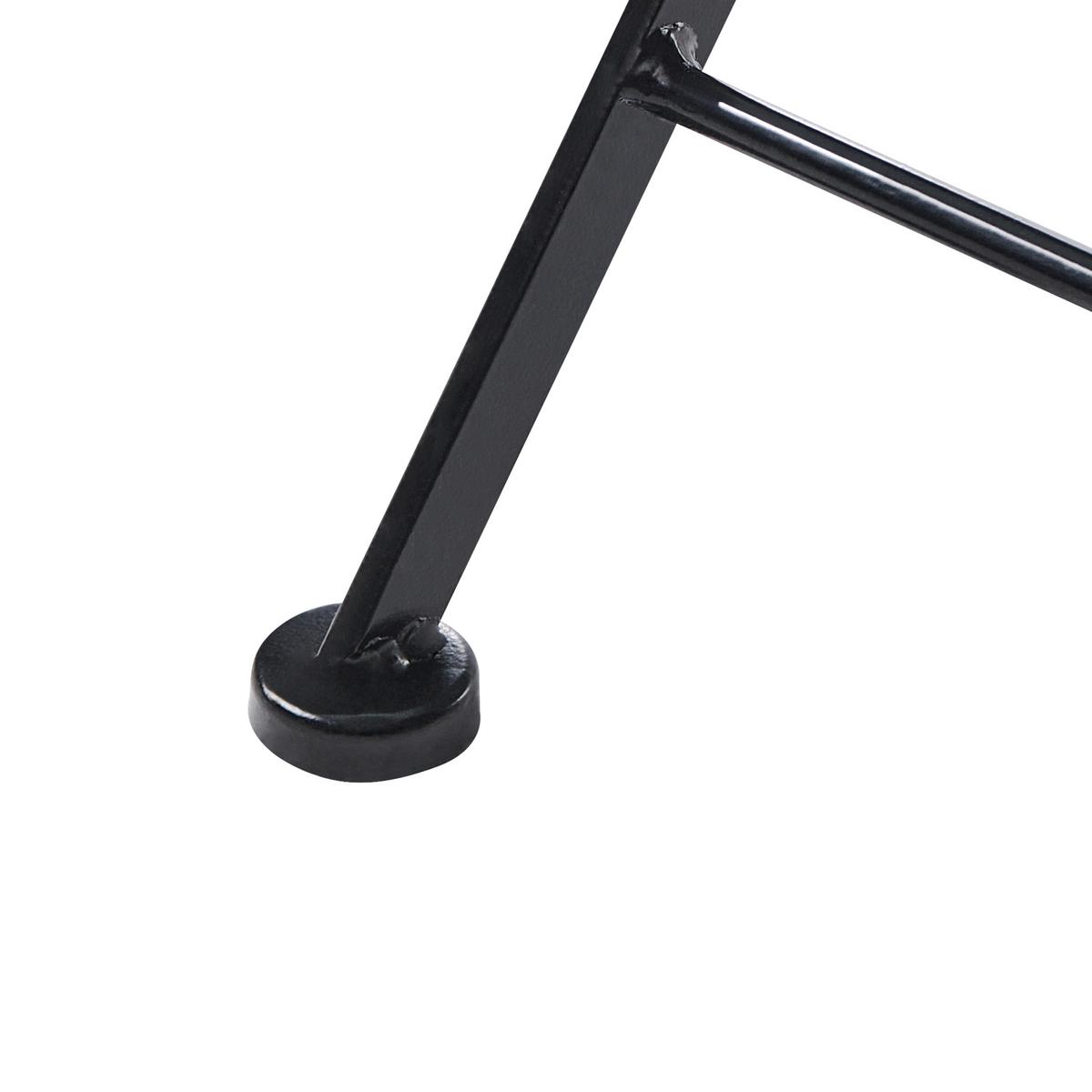 BISTROTISCH 60/60 cm Metall Schwarz Collio - Weiß, Metall (60/60/75cm) - Beliani