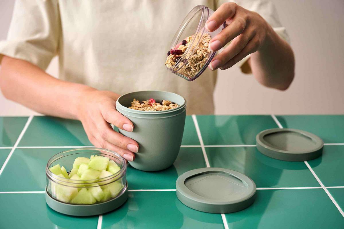 LUNCHPOT Ellipse Nordic Blue 500 ml + 2x 200 ml - Hellblau, Kunststoff (10.7/20/10.7cm) - Mepal