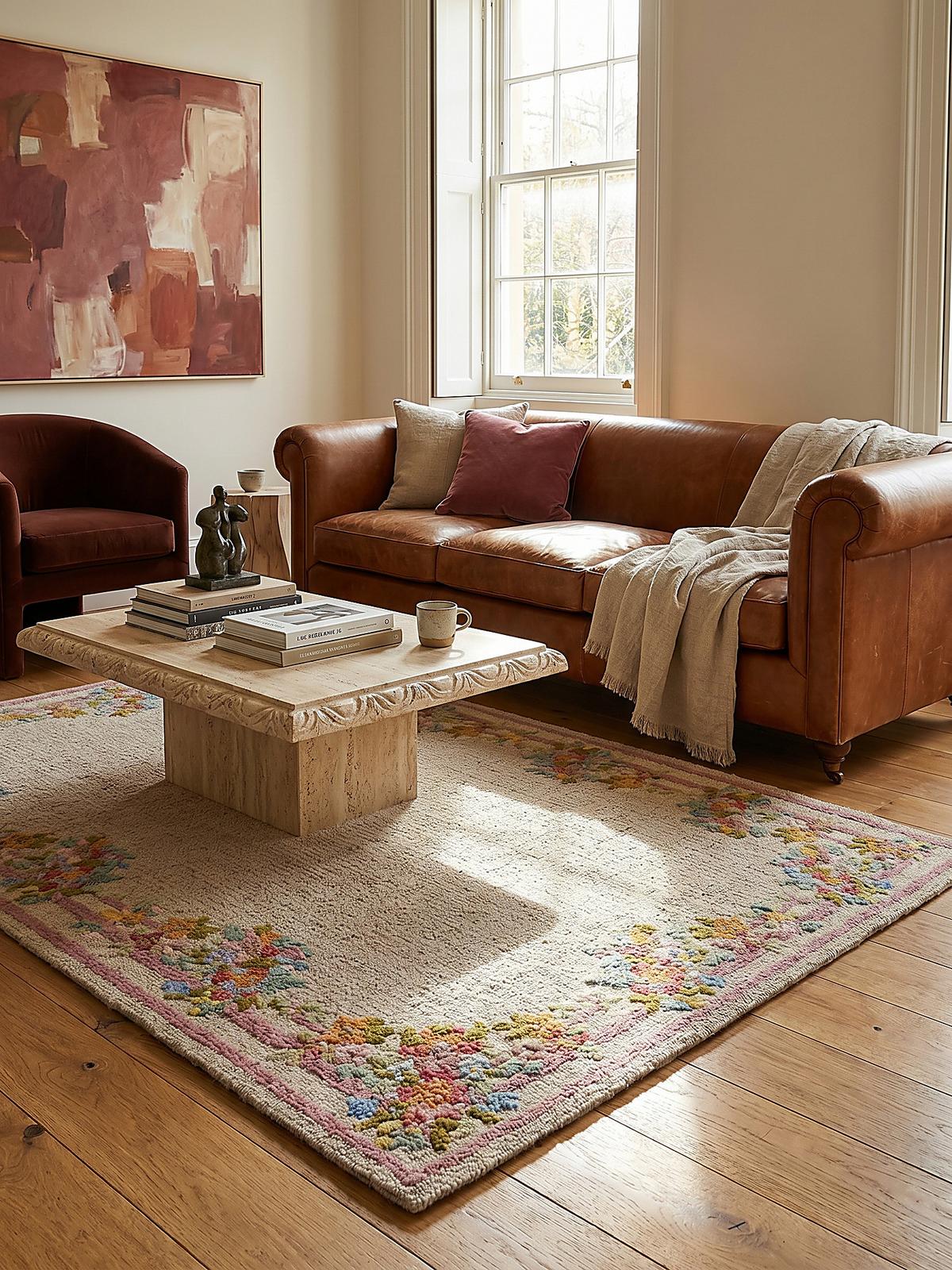 WOLLTEPPICH DAISY, floral, Bunt, 160 x 230 cm - Multicolor, Textil (160/230cm) - KADIMA DESIGN
