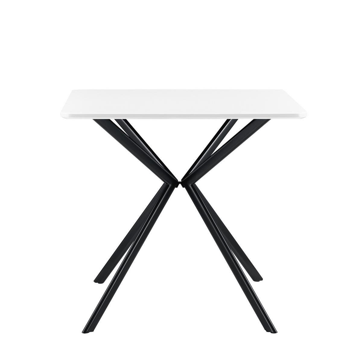 ESSTISCH Ankara - Weiß, Holzwerkstoff/Metall (78/78/75cm) - [en.casa]