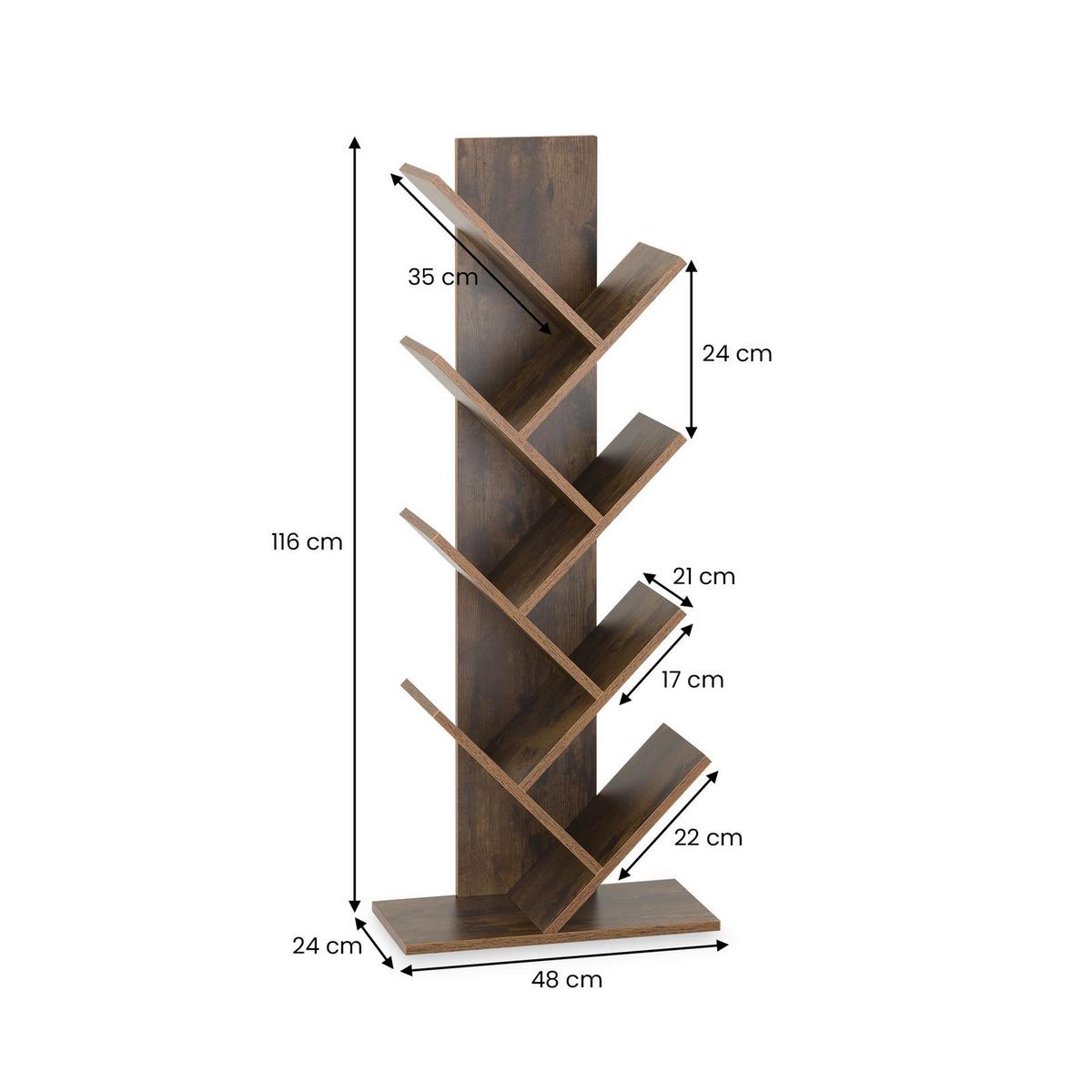 BÜCHERREGAL JULES braun - Braun, Holzwerkstoff (48/116/23cm) - IDIMEX