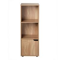 REGAL mit 3 Fächern und einer Tür 31/29/91 cm - Eichefarben, Holzwerkstoff (29/90.8/88.7cm) - Calicosy