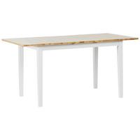 ESSZIMMERTISCH 120-150/80/74 cm Hellbraun, Weiß Rechteckig Houston - Hellbraun, Holz (150/80/74cm) - Beliani