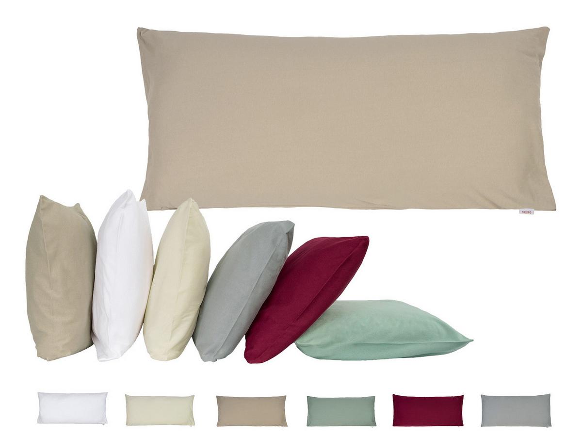 KISSENHÜLLE BasicSoft pur-weiß 100% Baumwoll-Jersey 40/80 cm - Weiß, Textil (40/80cm) - beties Heimtextil