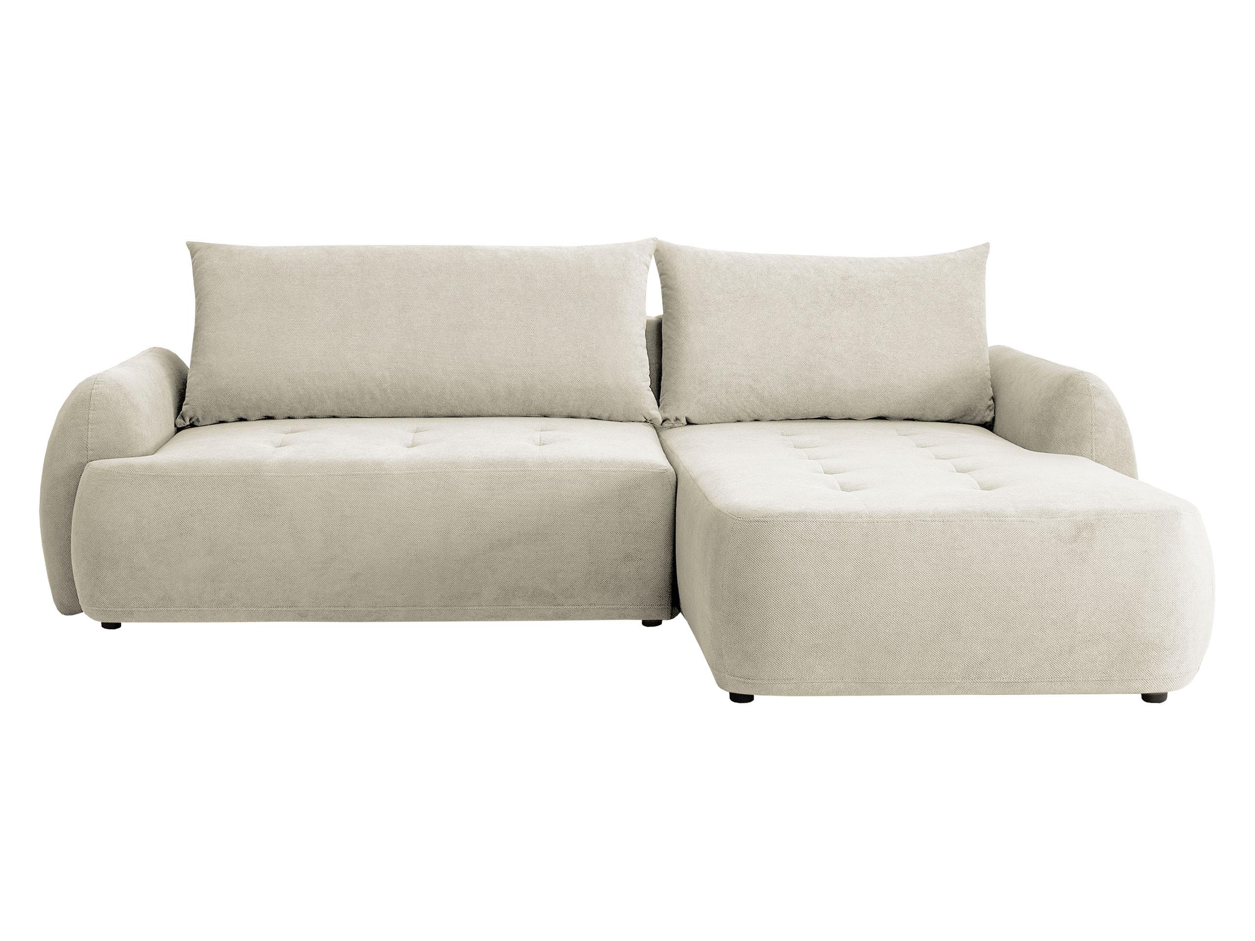 ECKSCHLAFSOFA Bueno II, Seite: Rechts - Creme/Schwarz, Holz/Textil (185/280cm) - MIRJAN24