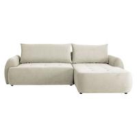 ECKSCHLAFSOFA Bueno II, Seite: Rechts - Creme/Schwarz, Holz/Textil (185/280cm) - MIRJAN24