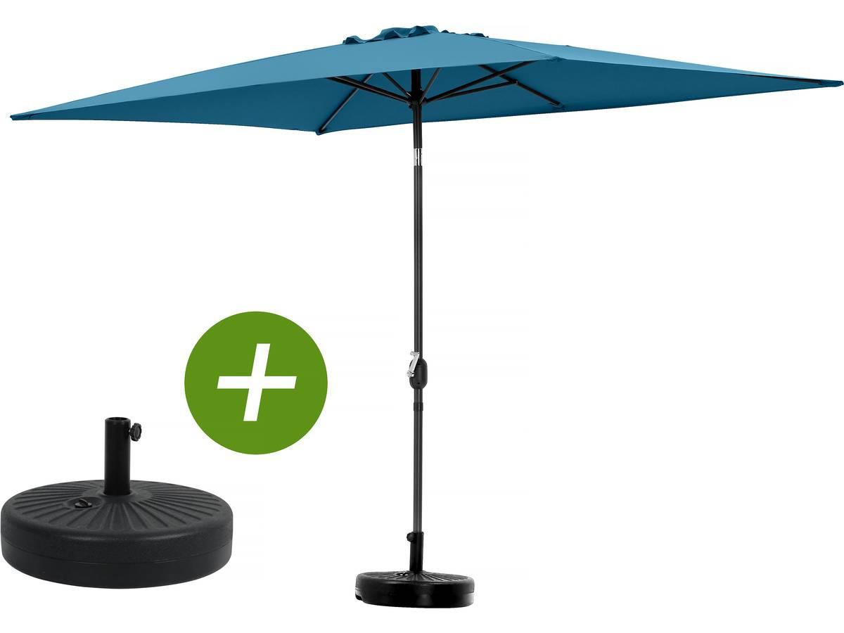 SONNENSCHIRM sol 2 Blau - Blau, Metall (300/200cm) - Habitat Garten