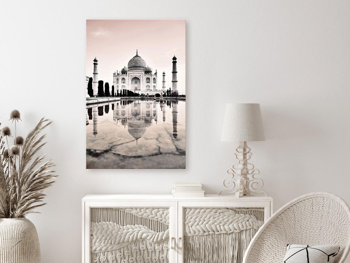 KUNSTDRUCK Grau 40/60 cm - Pink/Grau, Textil (40/60cm) - KUNSTLOFT