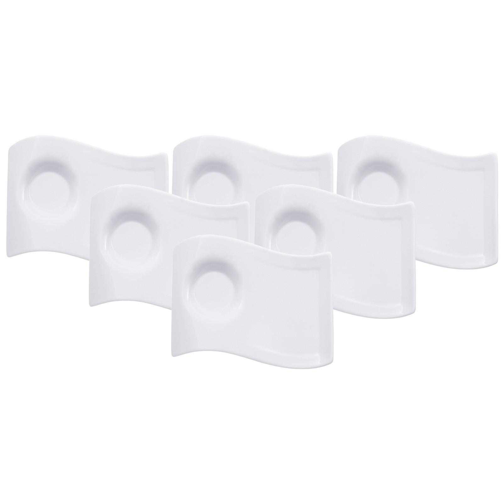 ESPRESSO UNTERTELLER NewWave Caffè weiß 17 x 13 cm 6er Set - Weiß, Keramik (1cm) - Villeroy & Boch