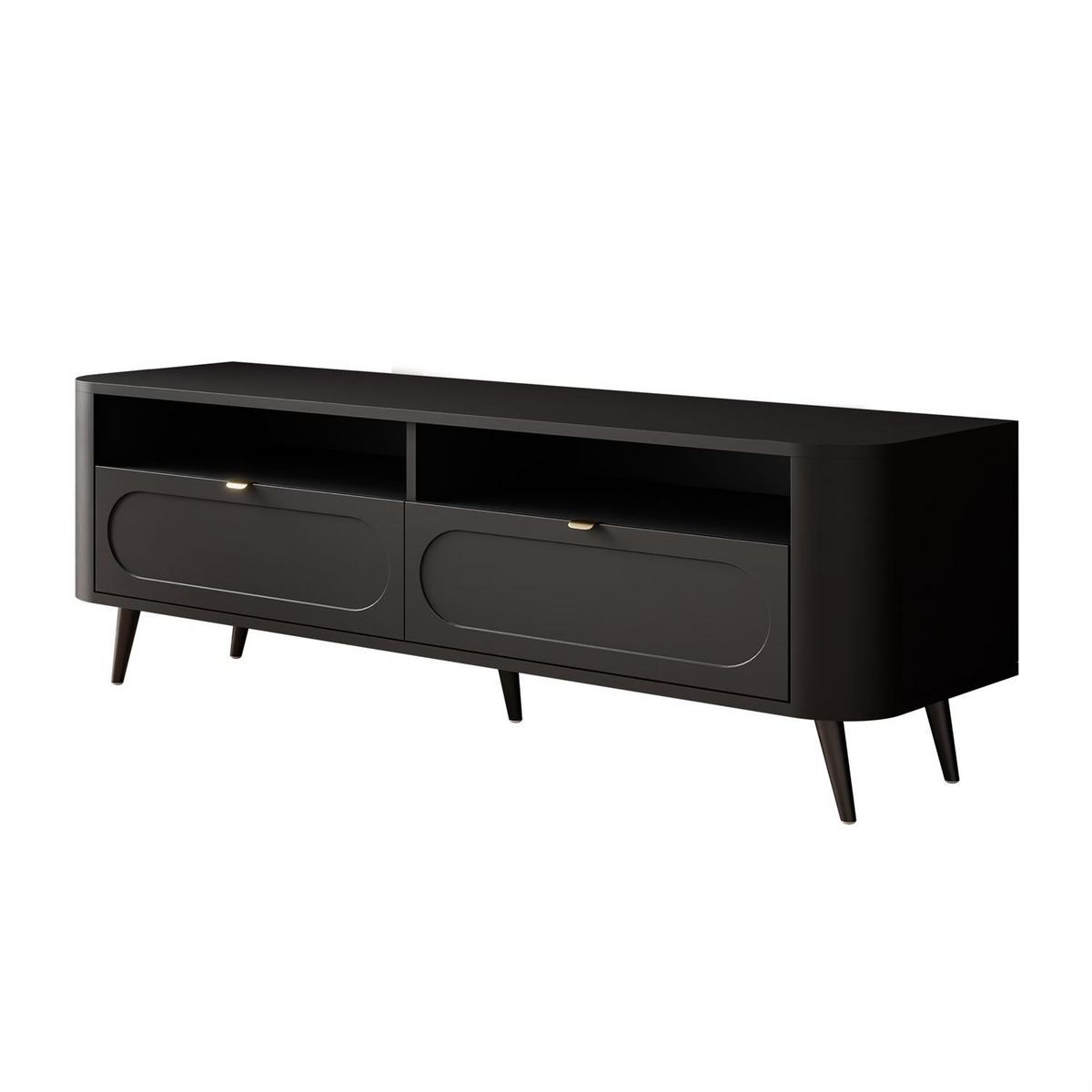 TV-SCHRANK SHADOW II 2S mit Schubladen - Schwarz, Holzwerkstoff (138/46/40cm) - Lookway