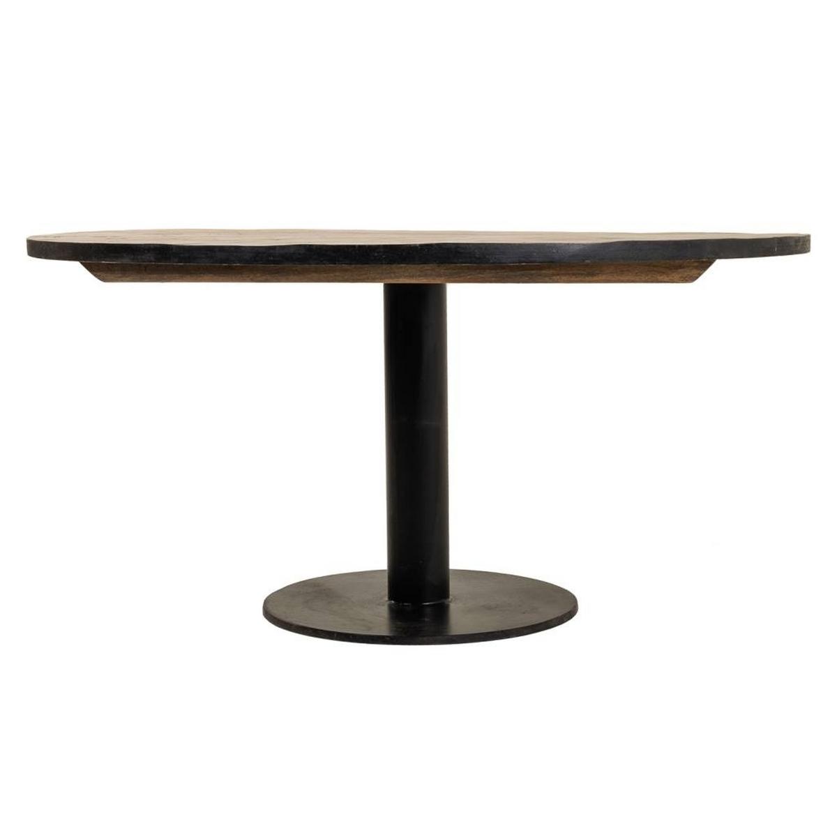 TISCH aus Metall und Holz, braun, 90x45cm - Braun, Holz (90/90/45cm) - Wanderlust