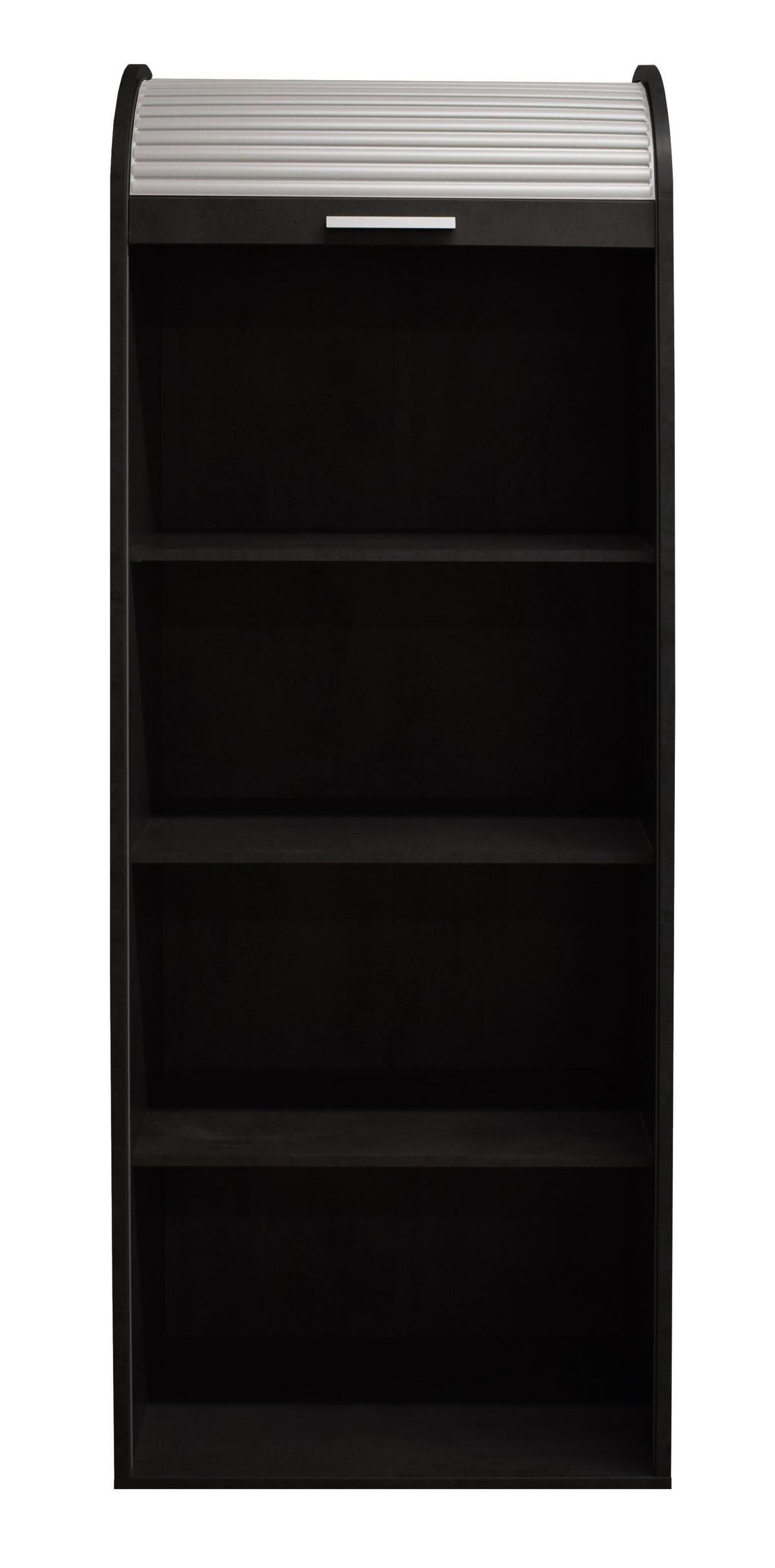 JALOUSIESCHRANK Eadith 69 x 44 x 192 Rollladenschrank Schwarzstahl/Weiß - Schwarz/Weiß, Holz (69/192/44cm) - 58aufmkessel