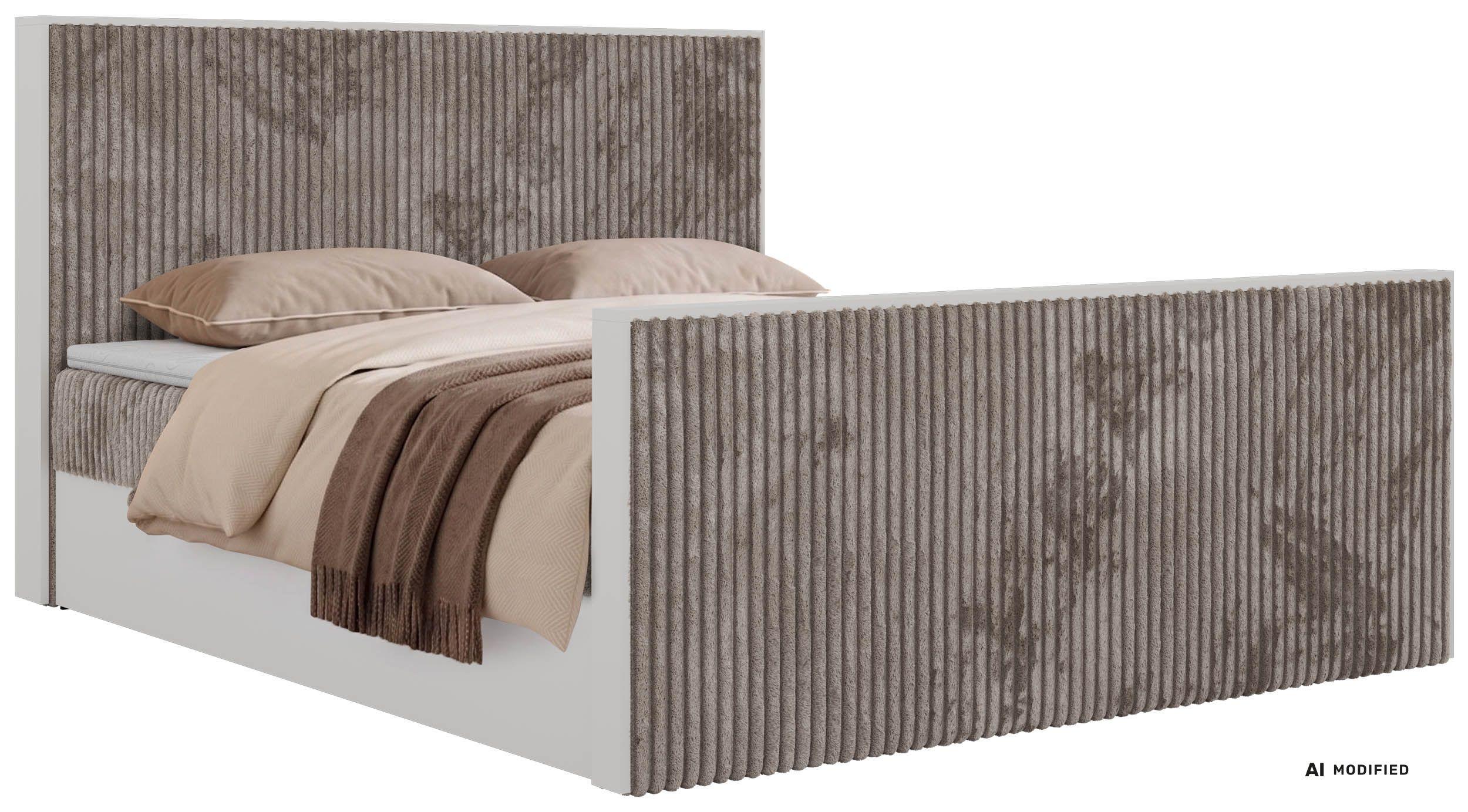 BOXBETT TRAVIT DUO 200/200 - Hellbraun Cord - Topper T25 - H4 - Hellbraun/Schwarz, Kunststoff/Textil (200/200cm) - MKS