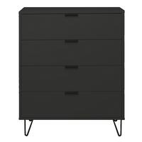 KOMMODE Erna 81x45x102 Anthrazit matt Lack - Anthrazit, Holzwerkstoff (81/102/45cm) - 58aufmkessel
