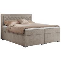 BOXBETT JASIR 200/200 - Beige Strukture - H3 - Beige, Holz/Textil (200/200cm) - MKS