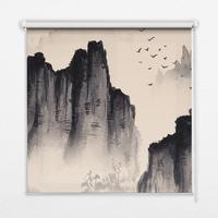INNENROLLO - Fensterrollo - Rollo - 60x40 cm - Felsen - Schwarz, Kunststoff (60/140/0.5cm) - TULUP