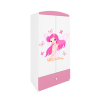 KINDERKLEIDERSCHRANK Elfe I - Hellrosa, Holzwerkstoff (90/175/52cm) - RAUMHIRSCH FURNITURE