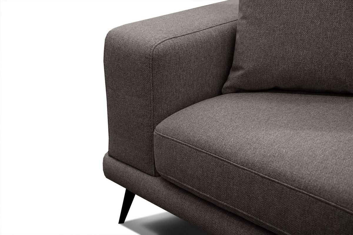 SOFA MEDIOLANE 2,5-Sitzer, braun - Braun, Holzwerkstoff/Textil (203/87/96cm) - Wozimo