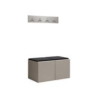 GARDEROBEN-SET Orion VI - Kaschmir/Anthrazit, Holzwerkstoff/Kunststoff (84/42/46cm) - MIRJAN24