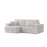 ECKSOFA CAVO mit Schlaffunktion Grau im Tilia Stoff - Schwarz/Grau, Holz/Holzwerkstoff (255/148cm) - AltaBeds
