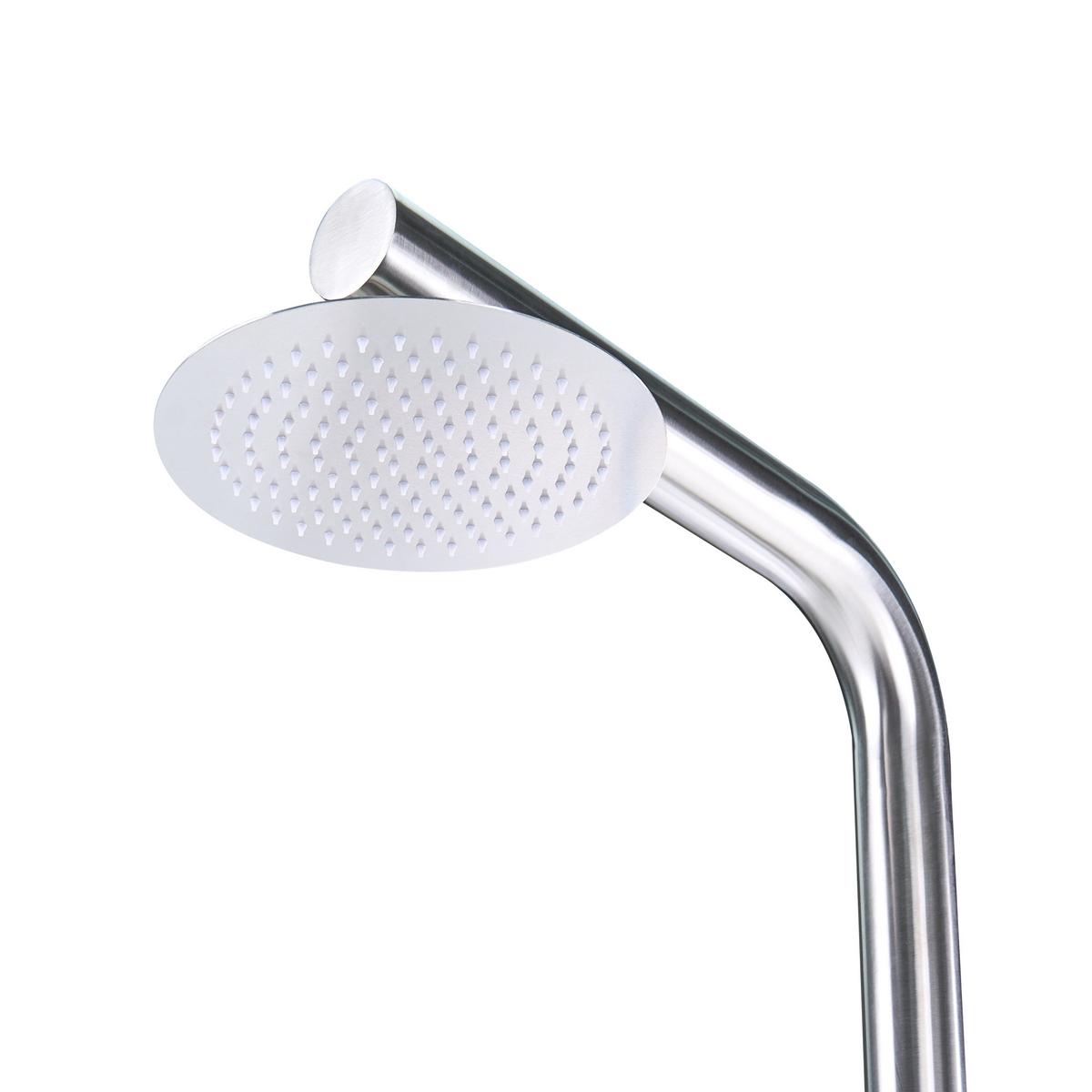 FREISTEHENDE Gartendusche Silber Marudi - Silberfarben, Metall (57/230/17cm) - Beliani