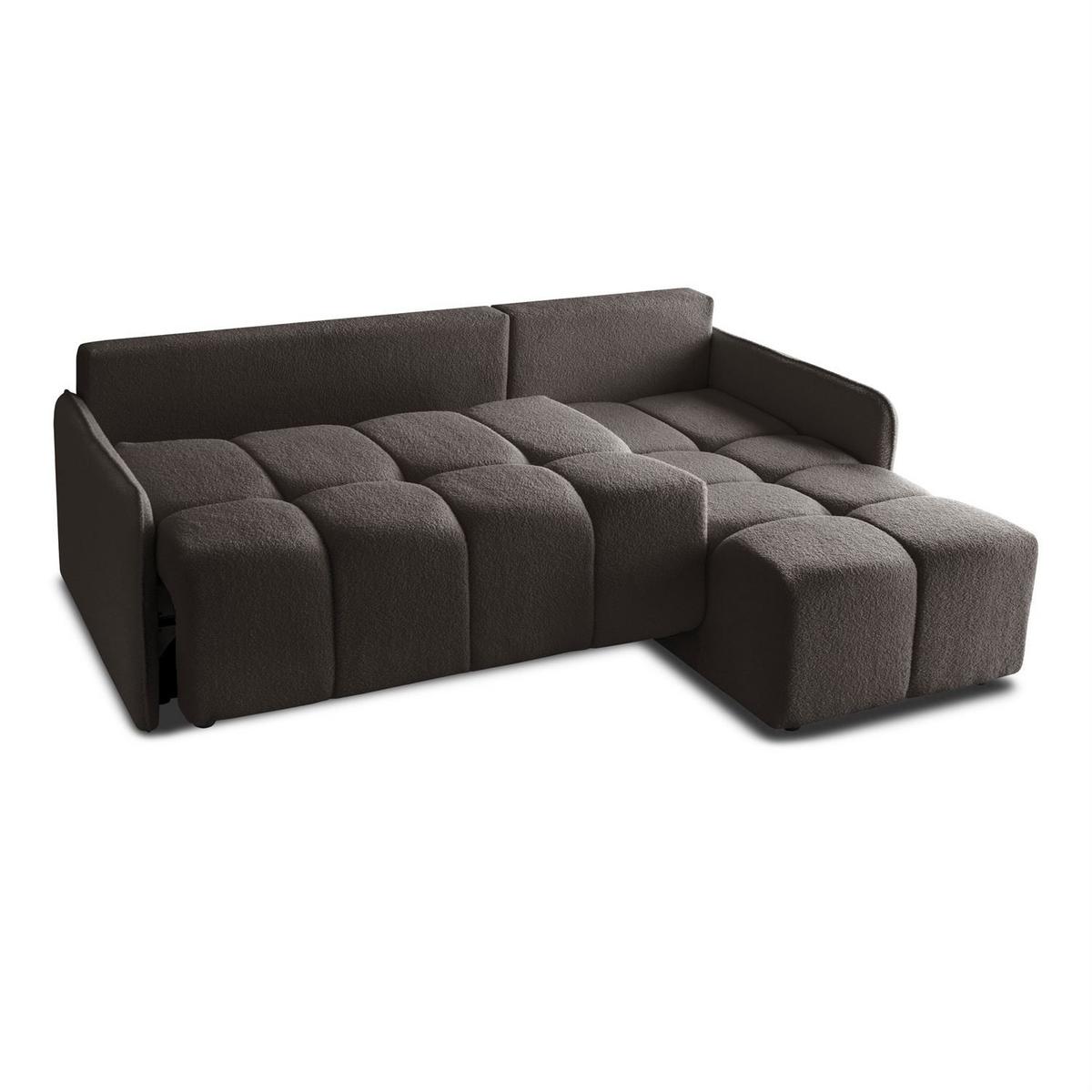 AUSZIEHBARES Ecksofa GAMMA mit Schlaffunktion Quelle 20 - Grau, Textil (217/145cm) - Lookway