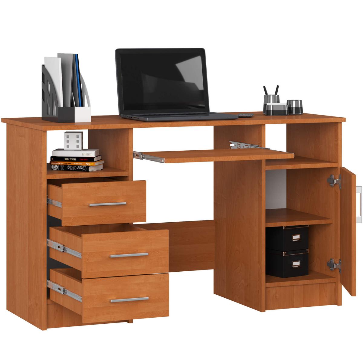 SCHREIBTISCH Erlefarben 74/124/52 - Erlefarben, Holzwerkstoff (124/85/74cm) - RAUMHIRSCH FURNITURE