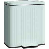 MÜLLEIMER Metall Kunststoff Grün - Grün, Metall (36.5/51/45.5cm) - HOMCOM