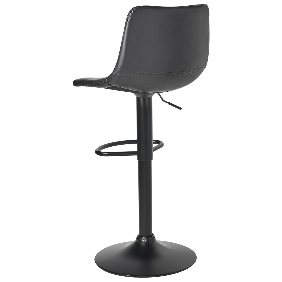 BARHOCKER 2er-Set Schwarz Lebrija - Schwarz, Kunststoff (39/98/44cm) - Beliani