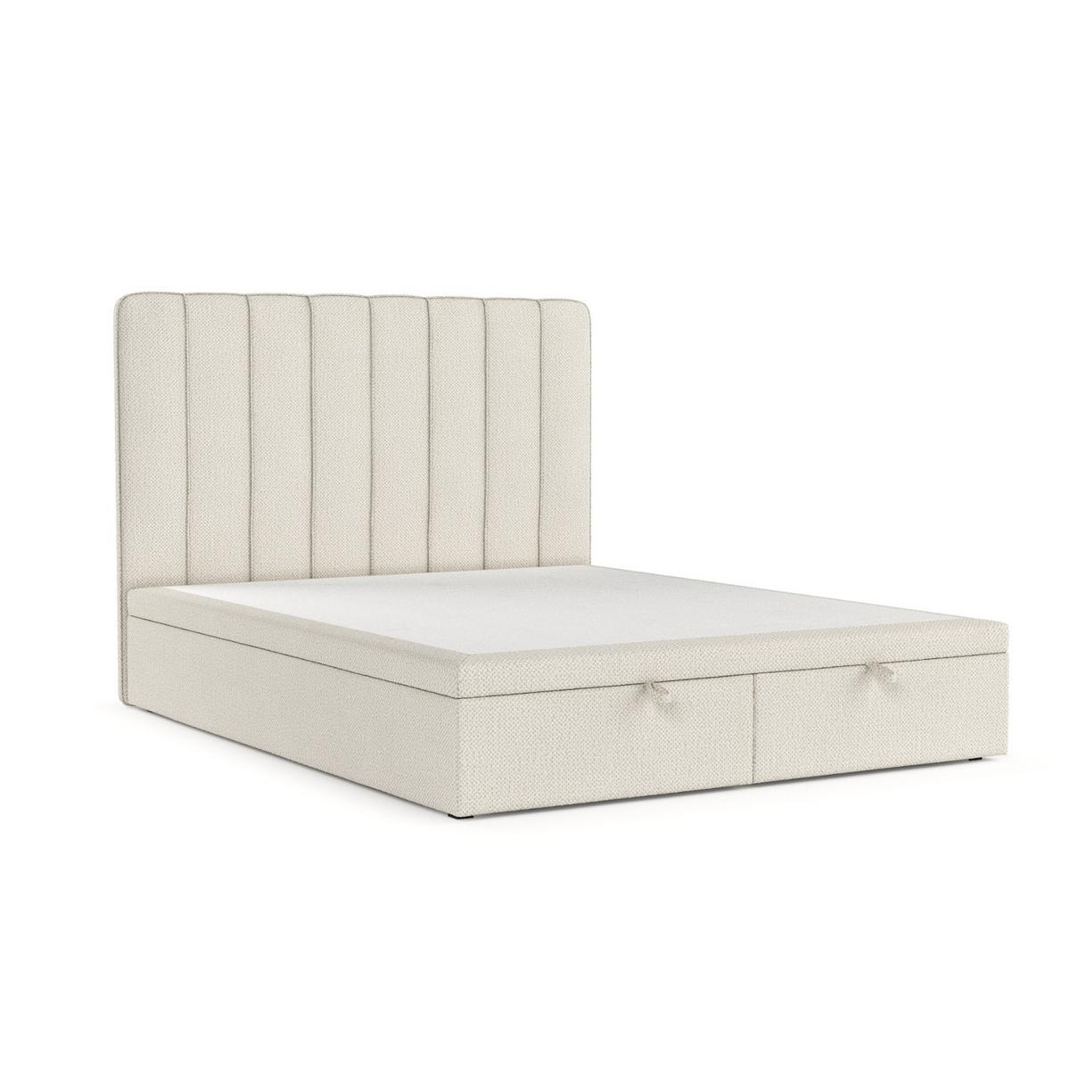 POLSTERBETT Vienna mit Stauraum 180/200 cm Hellbeige im Alta Stoff - Sandfarben/Schwarz, Holz/Holzwerkstoff (180/200cm) - AltaBeds