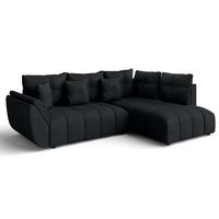 ECKSOFA L Form Kayseri Anthrazit 268/192/96 cm – mit Bettkasten - Schwarz, Kunststoff/Textil (268/192cm) - AX Living