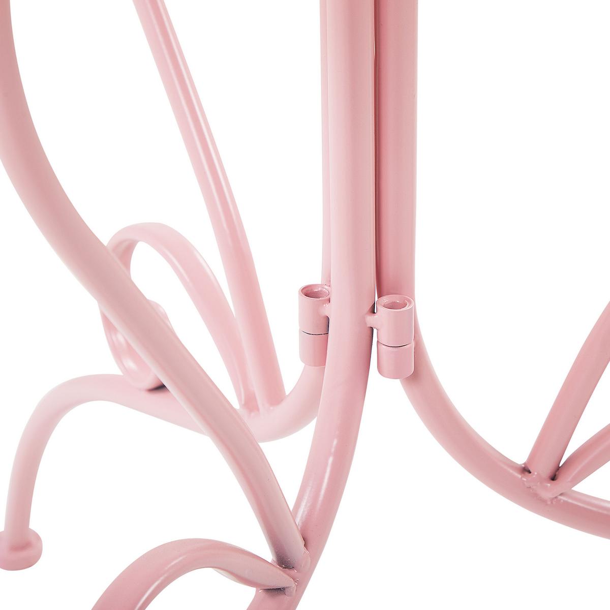 GARTENTISCH Metall Rosa Albinia - Pink, Metall (70/70/74cm) - Beliani