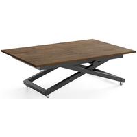 COUCHTISCH Axen höhenverstellbar ausziehbar, Eiche Braun Rustikal 120-160/80/38-75 cm - Alteiche/Schwarz, Holzwerkstoff/Metall (80/160/75cm) - WFL GROUP