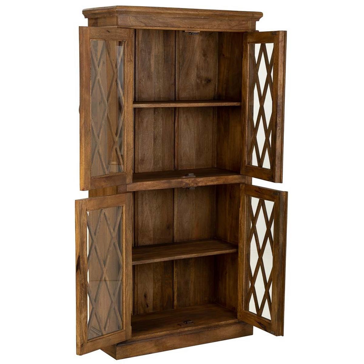 VITRINE auz Holz 90x40x183 cm - Braun, Holz (90/183/40cm) - Wanderlust