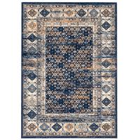 DESIGNER TEPPICH POP-VINTAGE ORIENT BORDÜRE - Blau, Textil (140/200cm) - Pergamon