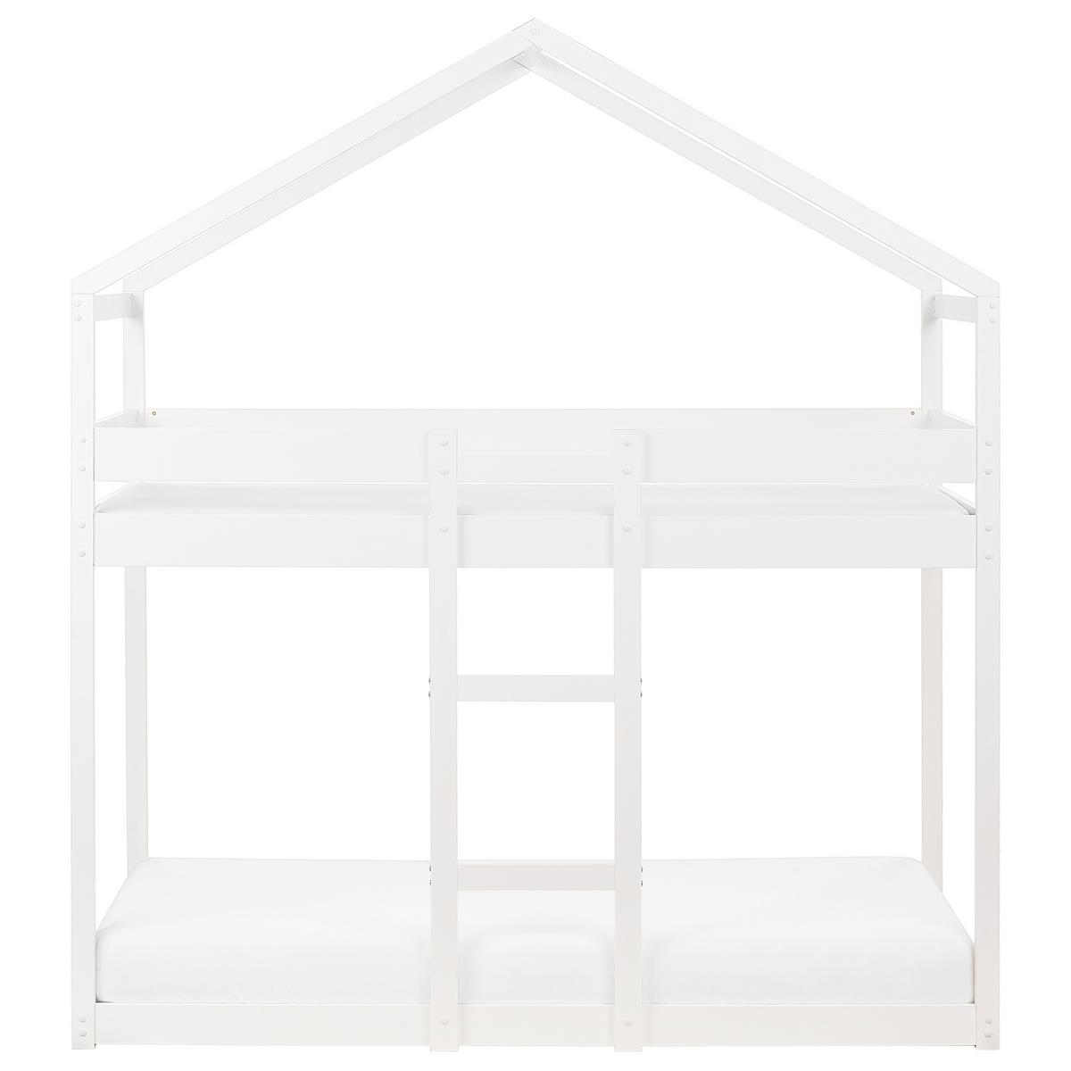 HOCHBETT 90x200 cm Weiß Labatut - Weiß, Holz (90/200cm) - Beliani